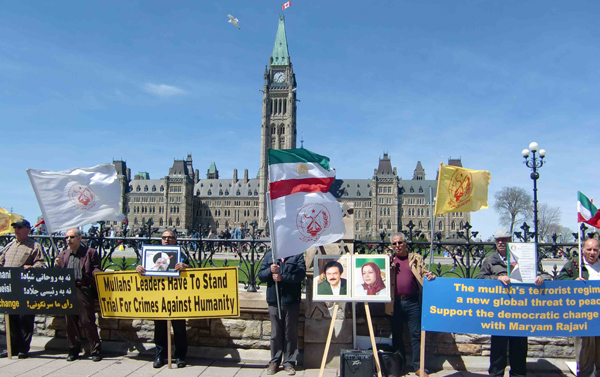 محکومیت نمایش انتخابات قلابی آخوندی تظاهرات در اتاوا و تورنتوی کانادا